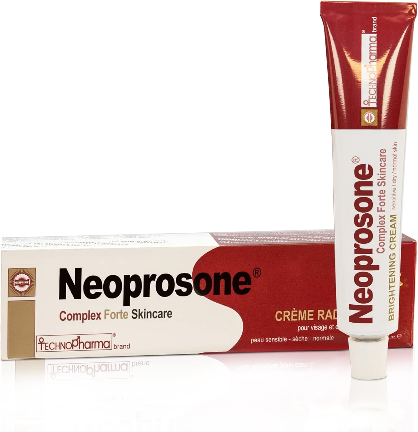 Neoprosone, Skin Brightening Cream - 1.7 Fl oz / 50 ml - For Intimate Areas, Body, Knees, Underarm, Elbows