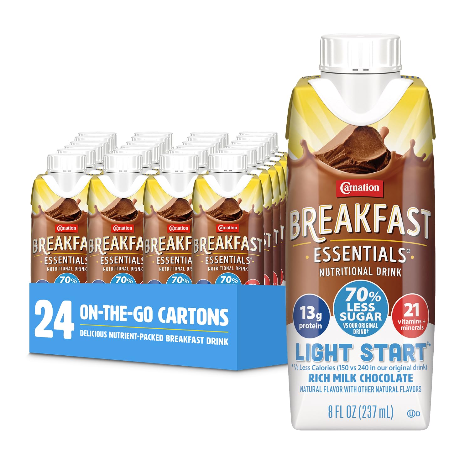 Carnation Breakfast Essentials Light Start Ready-to-Drink, Chocolate