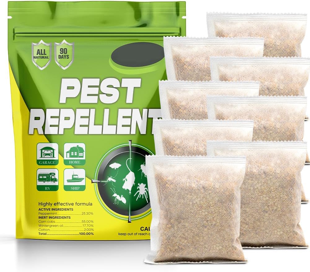 Rat Repellent, Pest Mouse Repellent Spider Mosquito Cockroaches Better Than Ultrasonic 8 Pcs
