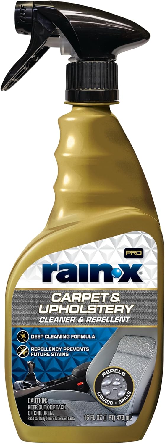 Rain-X 620234SRP Carpet & Upholstery Cleaner Repellent for Car Interiors & More, Cleans + Repels Spills while Preventing Stains, Fresh Scent 16 Fl Oz.