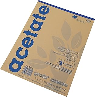 Grafix Acetate Pad, 9 X 12 in, Clear, 25 Sheets/Pad