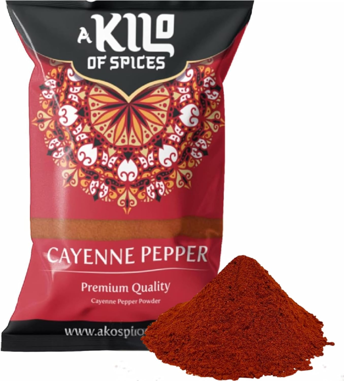 A Kilo of Spices | Cayenne Pepper Powder 1 KG | Hottest Pepper | All Purpose Seasoning | Ground Cayenne Chilli Powder | Taco Seasoning | Red Cayenne Spice | Premium Quality | Vegan Red Pepper