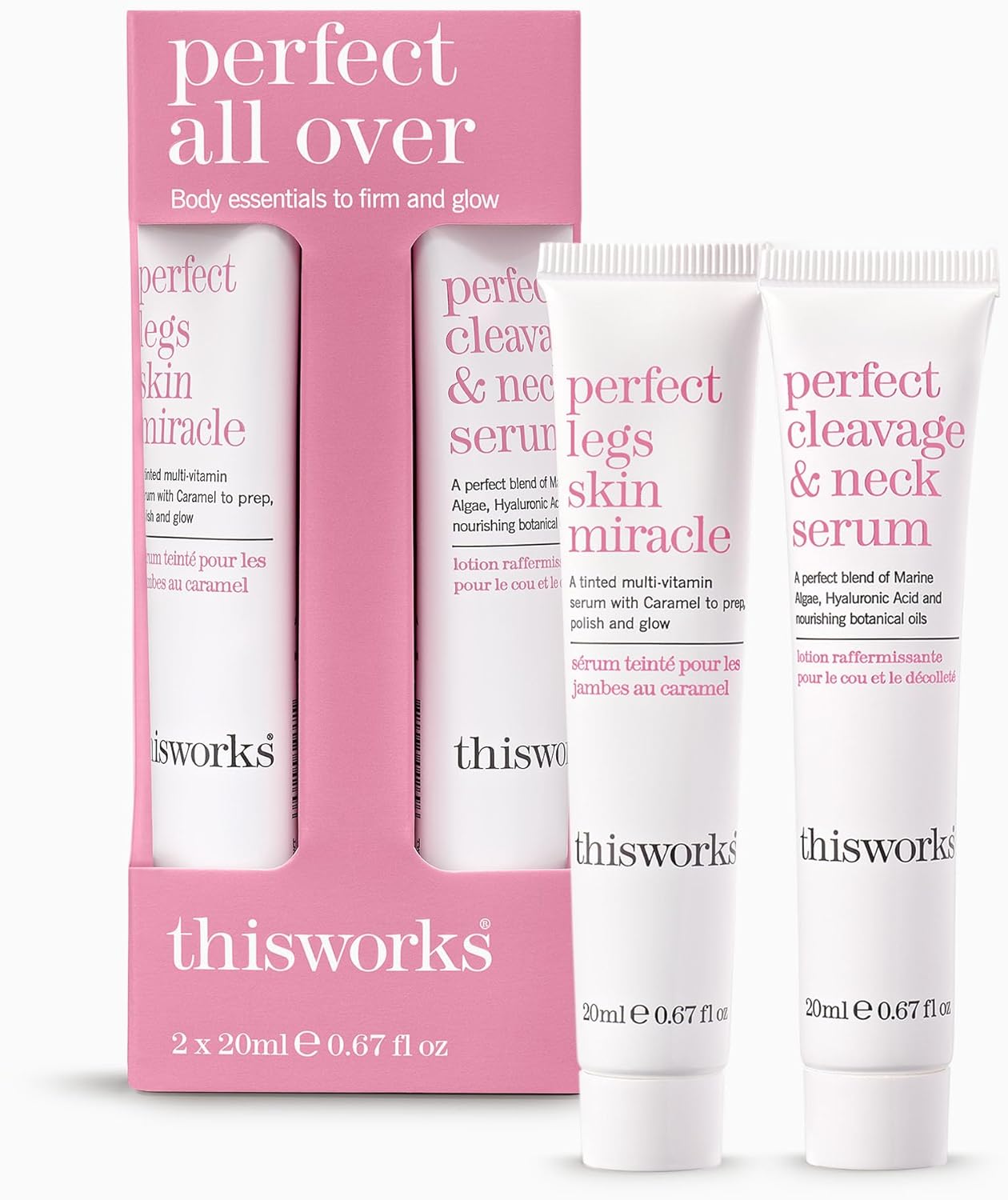 This Works - Perfect All Over Kit, Perfect Cleavage & Neck Serum and Perfect Legs Skin Miracle - Pamper Gift Set for Women