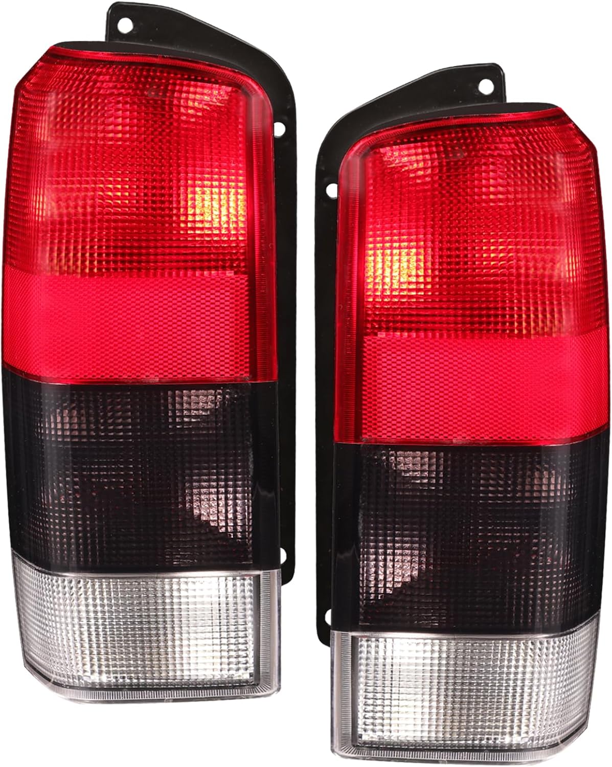 Boine Tail Light Compatible With 1997 1998 1999 2000 2001 Jeep Cherokee Limited SE Sport XJ XJ Chassis Driver and Passenger Side Rear Light Brake Lamps 4897398AA 4897399AA (Red & Black)