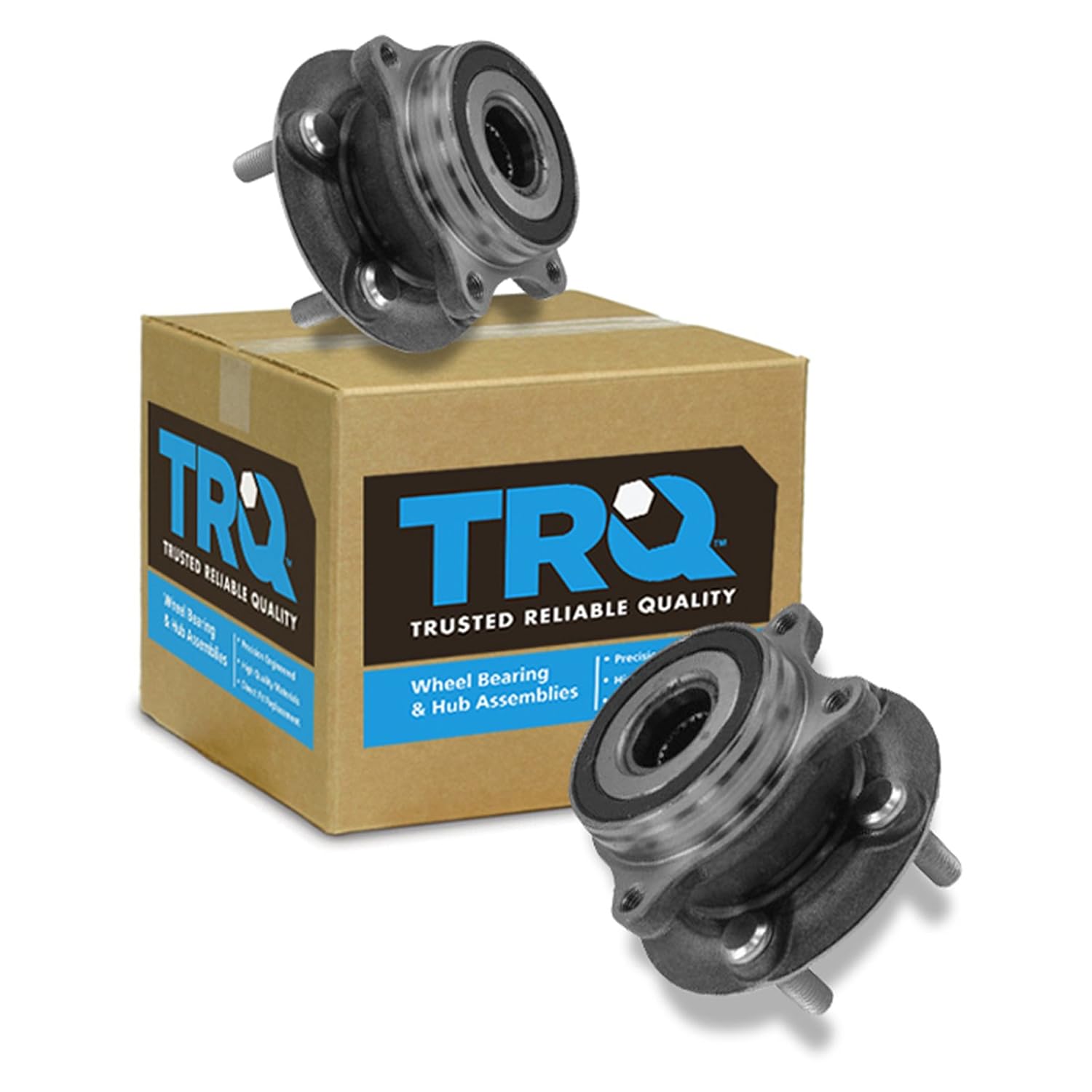 TRQ Front Wheel Hub Bearings Assembly Set Compatible with 2011-2017 Lexus CT200h 2010-2015 Toyota Prius 2012-2015 Prius Plug-In