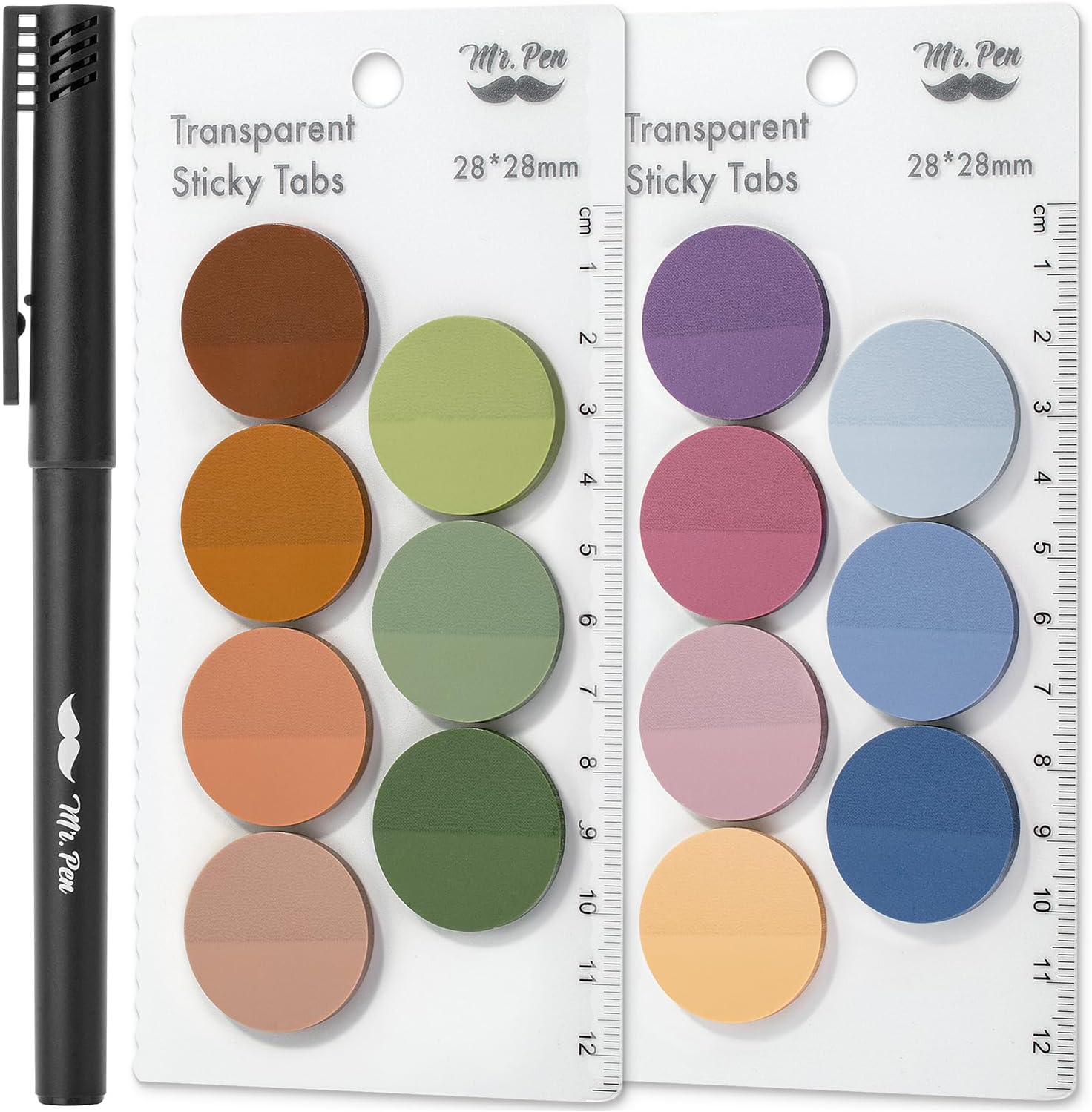 Mr. Pen- Transparent Sticky Notes, 560 Pcs, Assorted Colors, Round Translucent Sticky Notes, Sticky Note Tabs, See Through Sticky Notes Transparent, Bible Sticky Notes