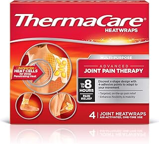 ThermaCare Portable Heating Pad, Joint and Muscle Pain Relief Patches, Multi-Purpose Heat Wraps (4 Patches)