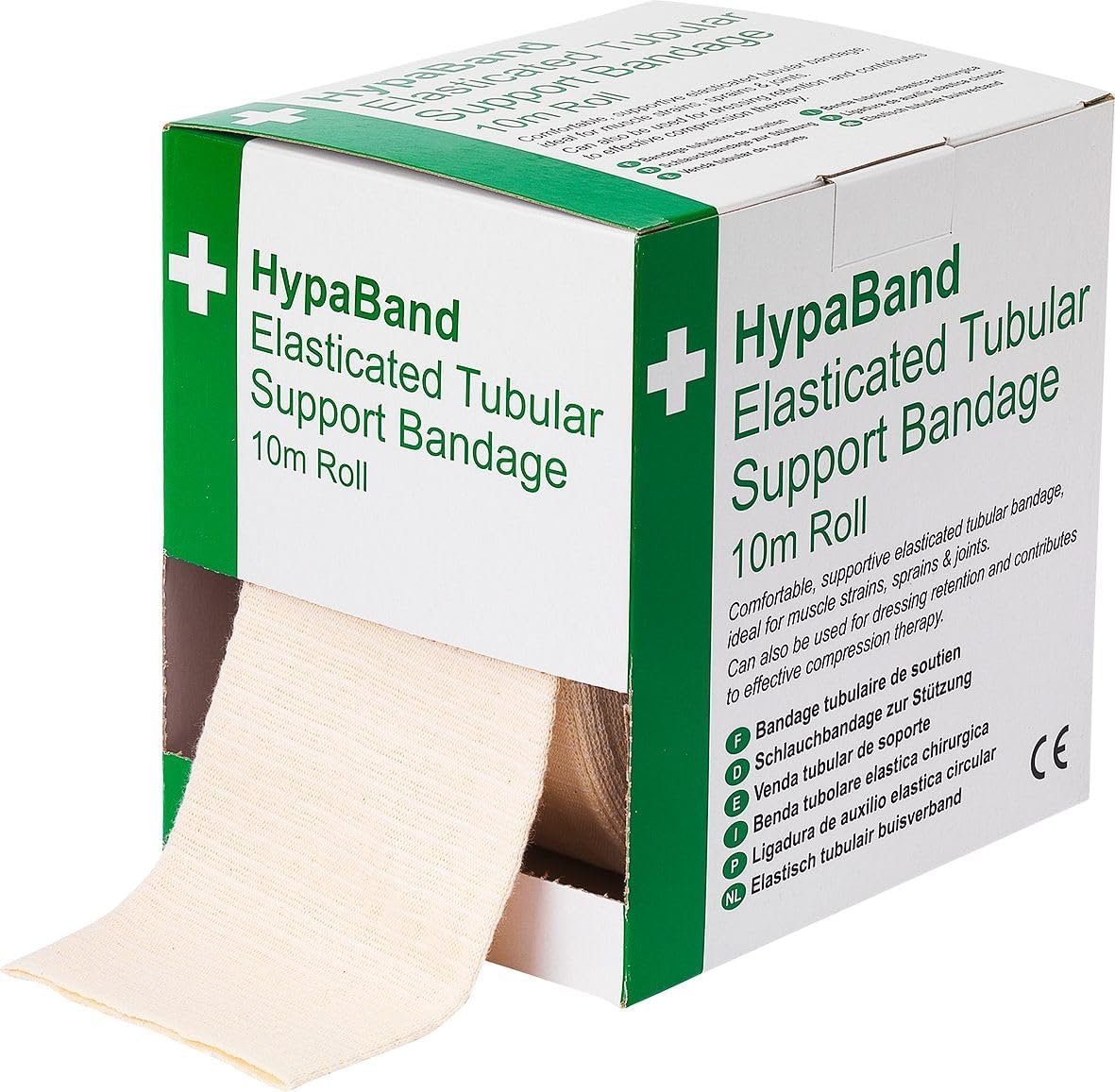 HypaBand Tubular Bandage - Size E Large Ankle, Medium Knee Small Thigh, White, 5m