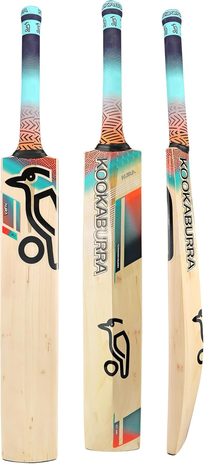 Kookaburra Aura 8.1 Cricket Bat - Short Handle, Pink/Blue