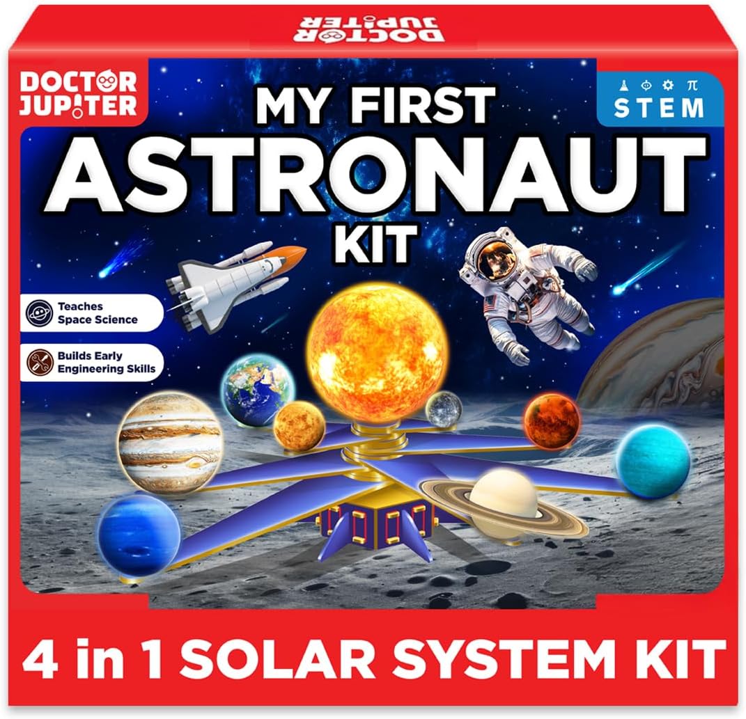 Doctor Jupiter My First Astronaut Kit, Solar System STEM Project, Science Kit for Kids Age 5+ | Birthday Gift Ideas for 5-6-7-8-9-10-11-12 Year Old Boys & Girls | Learning & Educational Space Toys