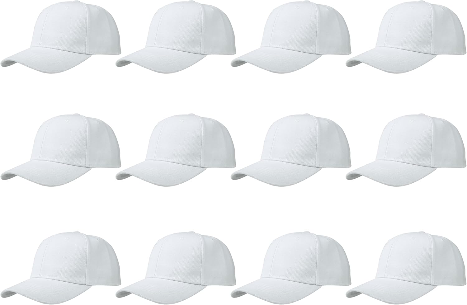 Gelante Plain Blank Baseball Caps Adjustable Back Strap Wholesale LOT 12 PC'S