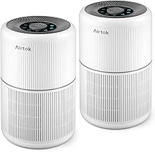 2 Pack Air Purifier for Home Bedroom with H13 True HEPA Filter for Smoke, Smokers, Dust, Odors, Pollen, Pet Dander | Quiet 99.9% Removal to 0.1 Microns | White Available for California