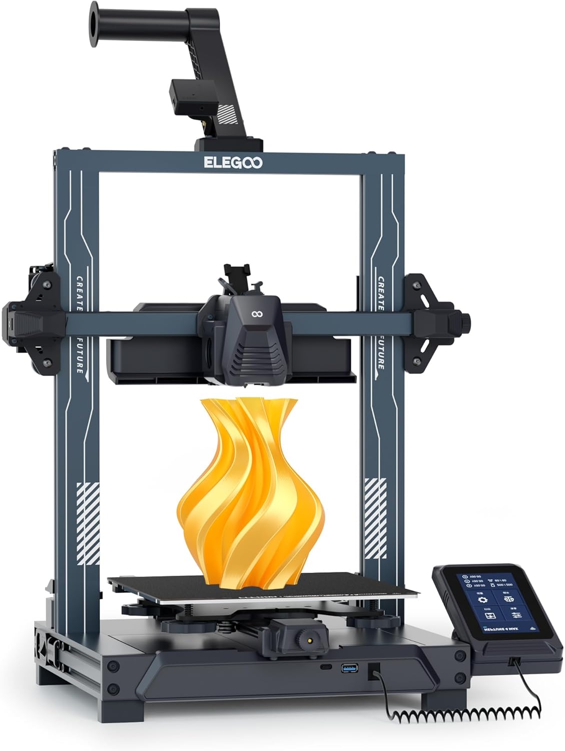 ELEGOO Neptune 4 Pro 3D Printer, 500mm/s High Speed FDM Printer with Klipper Firmware, Auto Leveling and Direct Drive Extruder, Easy Assembly, 8.85x8.85x10.43 Inch Printing Size
