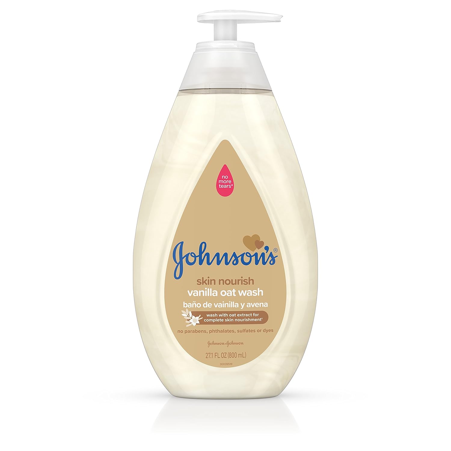 Johnson’s Skin Nourishing Baby Wash with Vanilla & Oat Extract Hypoallergenic & Tear Free Baby Wash, 27.1 Fluid Ounce