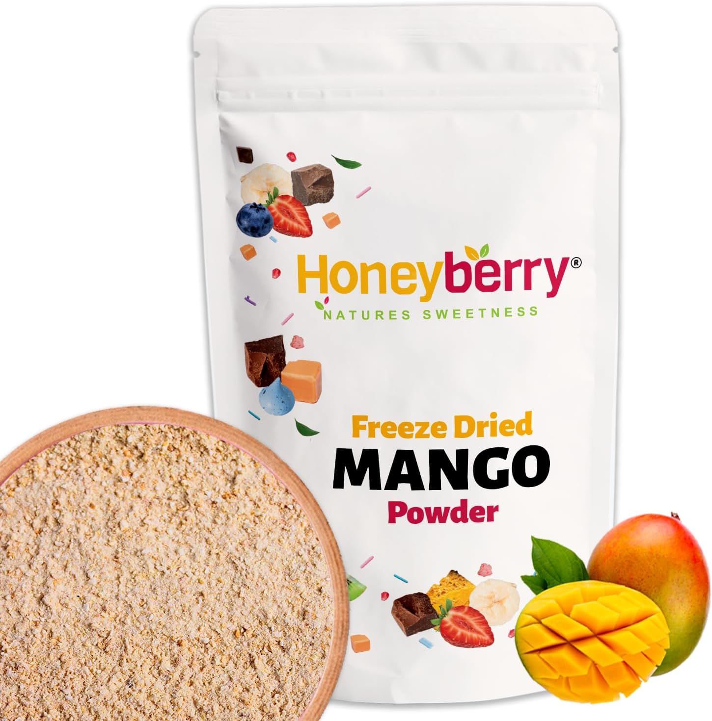 Freeze Dried Mango Powder 100g - No Added Sugar, 100% Natural, Gluten Free, Vegan Friendly