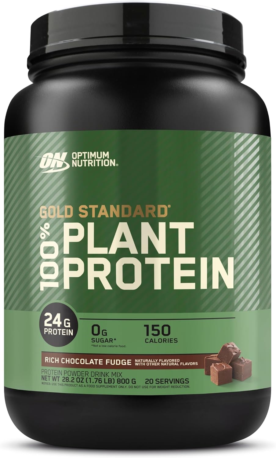 Optimum Nutrition Gold Standard 100% Plant Based Protein Powder, Gluten Free, Vegan Protein for Muscle Support and Recovery with Amino Acids - Rich Chocolate Fudge, 20 Servings (Packaging May Vary)