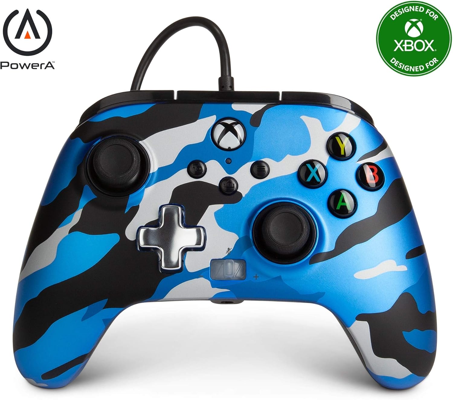 PowerA Enhanced Wired Controller for Xbox Series X|S - Metallic Blue Camo