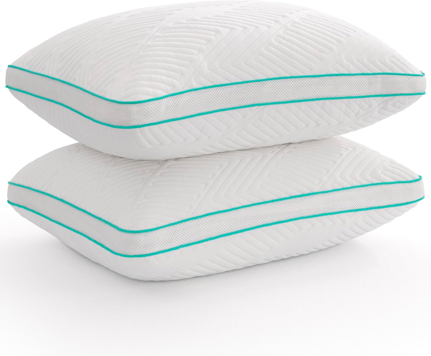 Twirest Pillows 2 Pack, Shredded Memory Foam Pillow, Hypoallergenic Hotel Bed Pillows for Comfortable Sleeping, Machine Washable, Standard Size (51x66cm)
