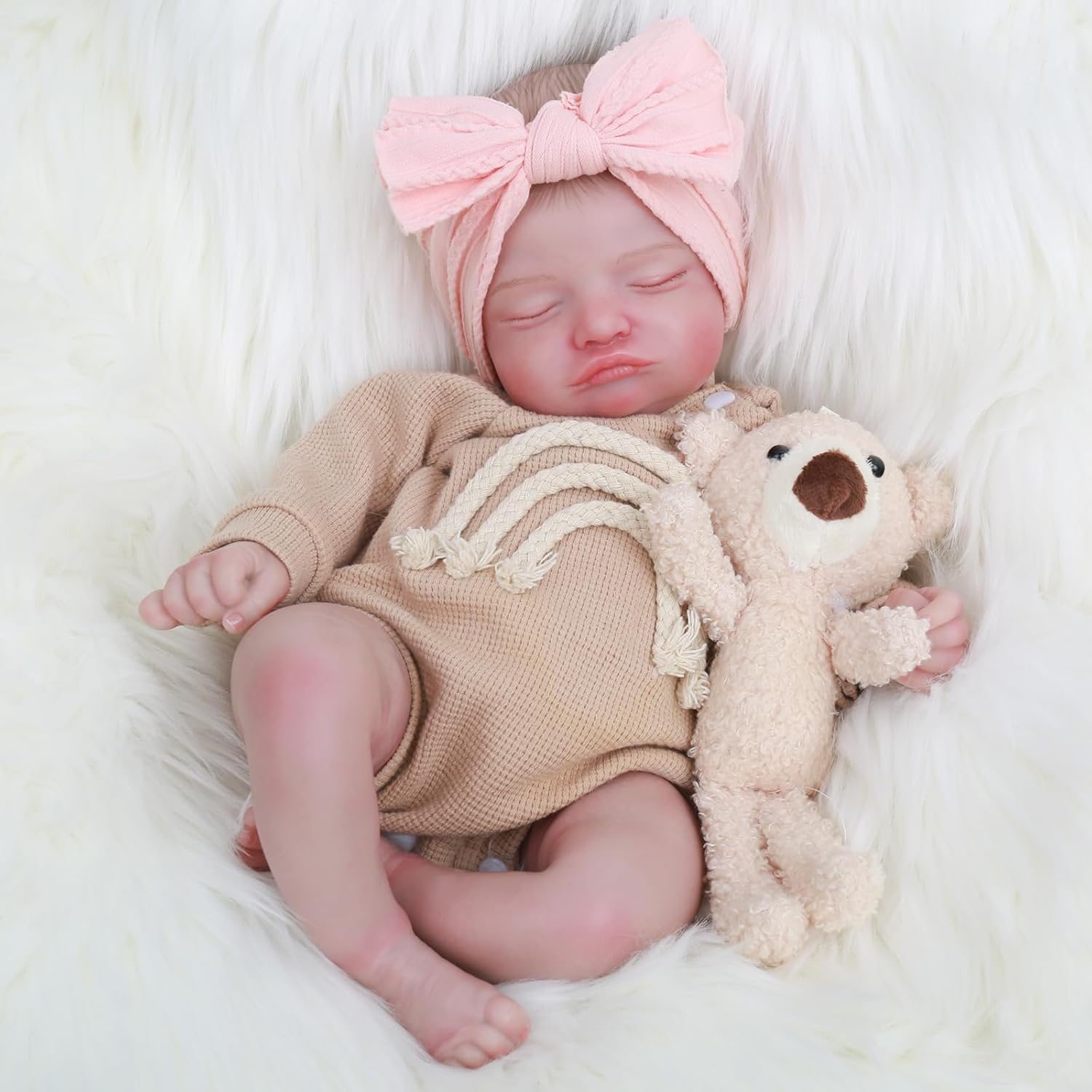 CHAREX Real Life Reborn Baby Dolls-20 inch Likelike Realistic Baby Dolls, Soft Cloth Body with Feeding Toy for Kids Age 3 +
