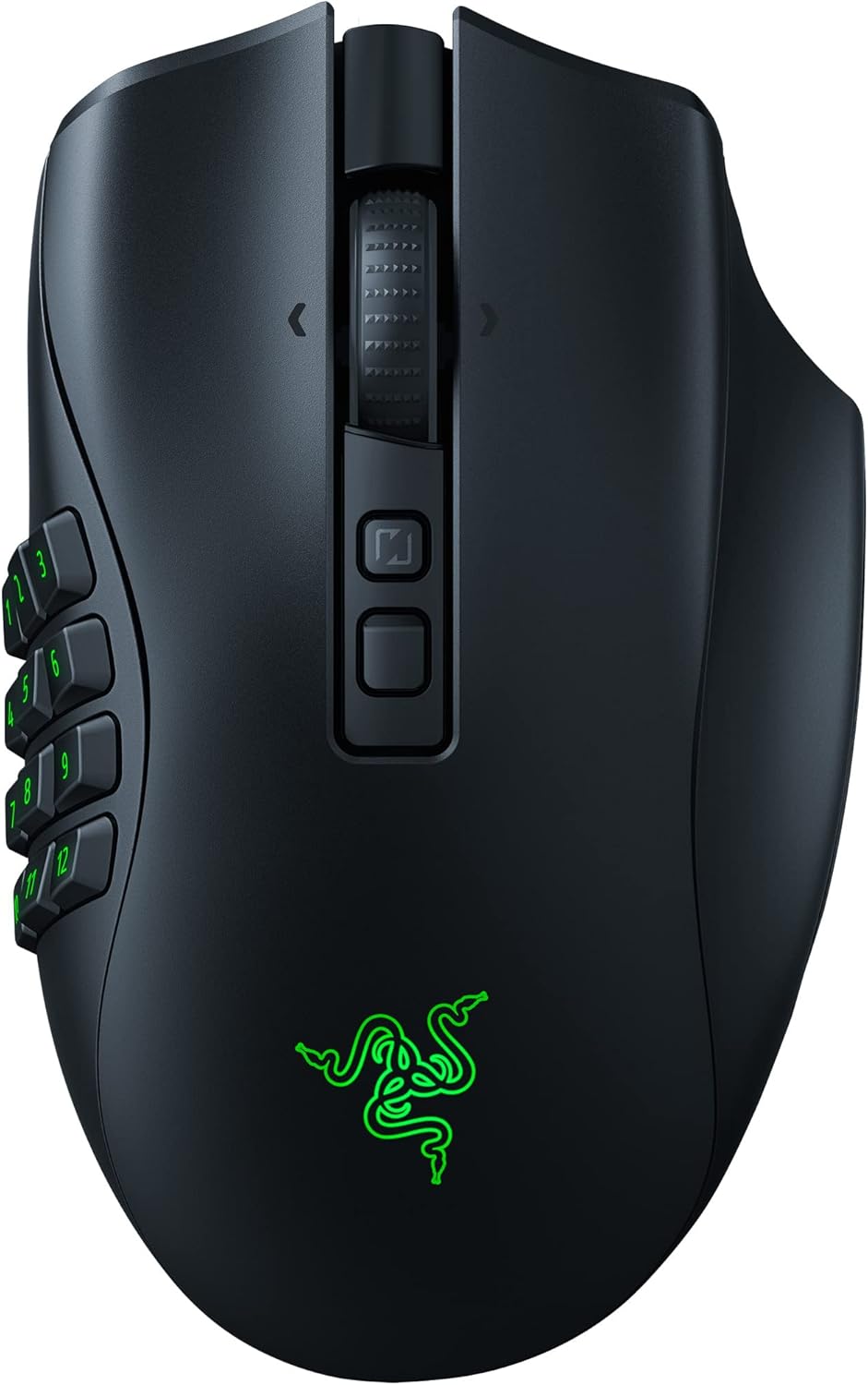 Razer Naga V2 Pro - MMO Wireless Gaming Mouse with HyperScroll Pro Wheel - 3 Swappable Side Plates (HyperSpeed Wireless, Focus Pro 30K Optical Sensor, Optical Mouse Switches Gen-3, Bluetooth) Black