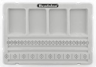 Beadalon Bracelet Bead Boards for Jewelry Making – Flocked, Anti-Roll Bead Tray with Cover – Ideal Jewelry Design Tool for Crafters, DIYers, Bracelet Making – Measurements in Inches & cm
