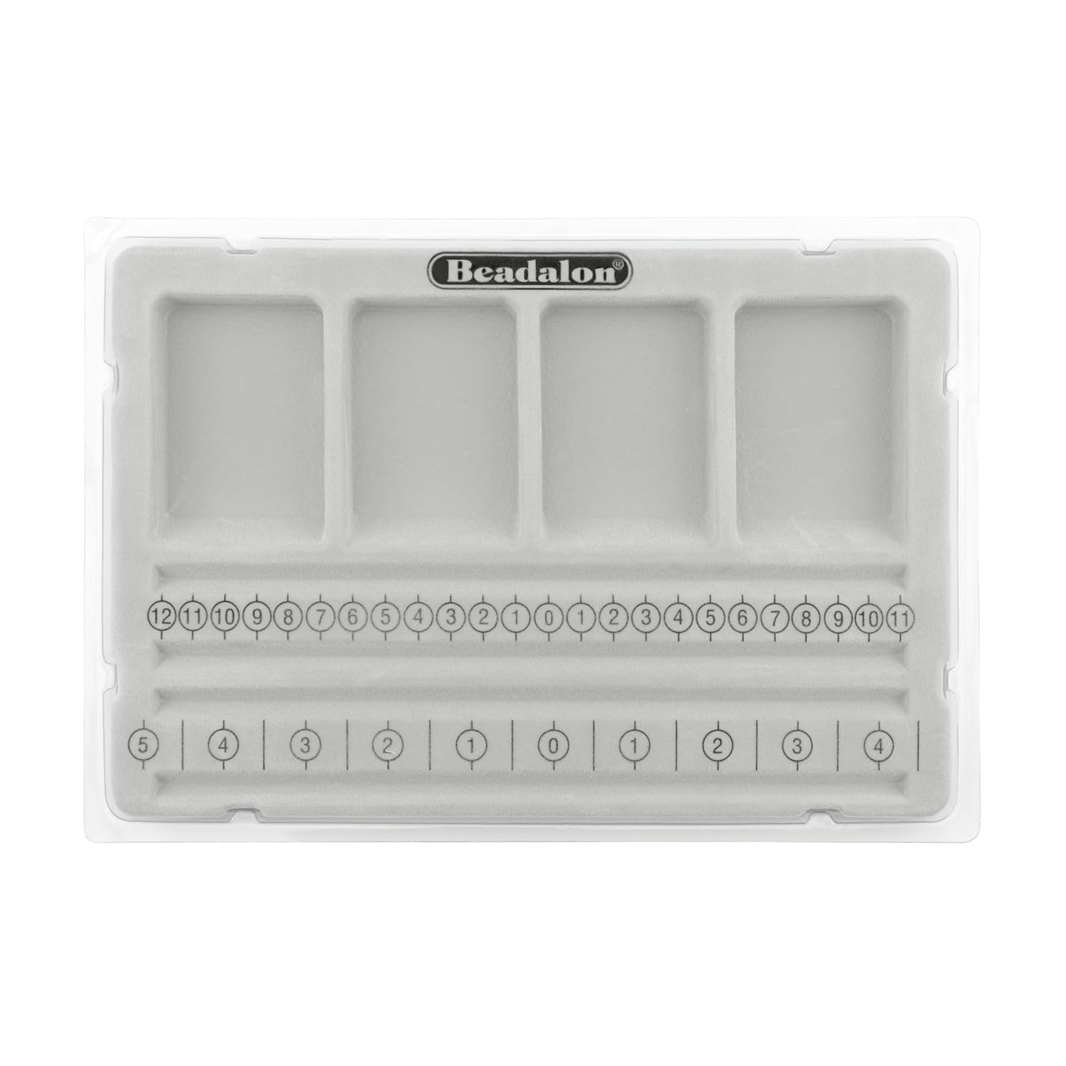 Beadalon Bracelet Bead Boards for Jewelry Making – Flocked, Anti-Roll Bead Tray with Cover – Ideal Jewelry Design Tool for Crafters, DIYers, Bracelet Making – Measurements in Inches & cm