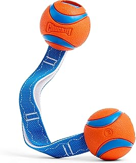 Chuckit! Ultra Duo Tug Dog Toy, Medium Indoor and Outdoor Dog Ball for Dogs 20-60 Pounds
