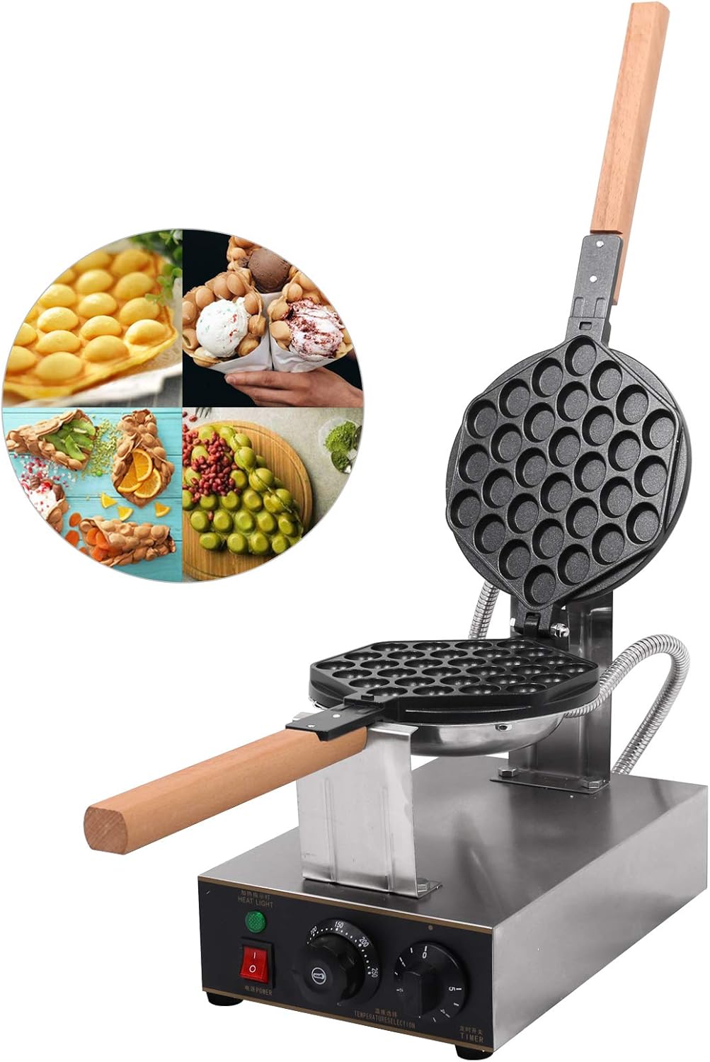 Fayelong Egg Waffle Maker Bubble Waffle Puffle Maker Rotated Non-stick Professional 1400W 220V Hong Kong Style Kitchen