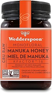 WEDDERSPOON 100% Raw Premium Manuka Honey Kfactor 16, 500 GR