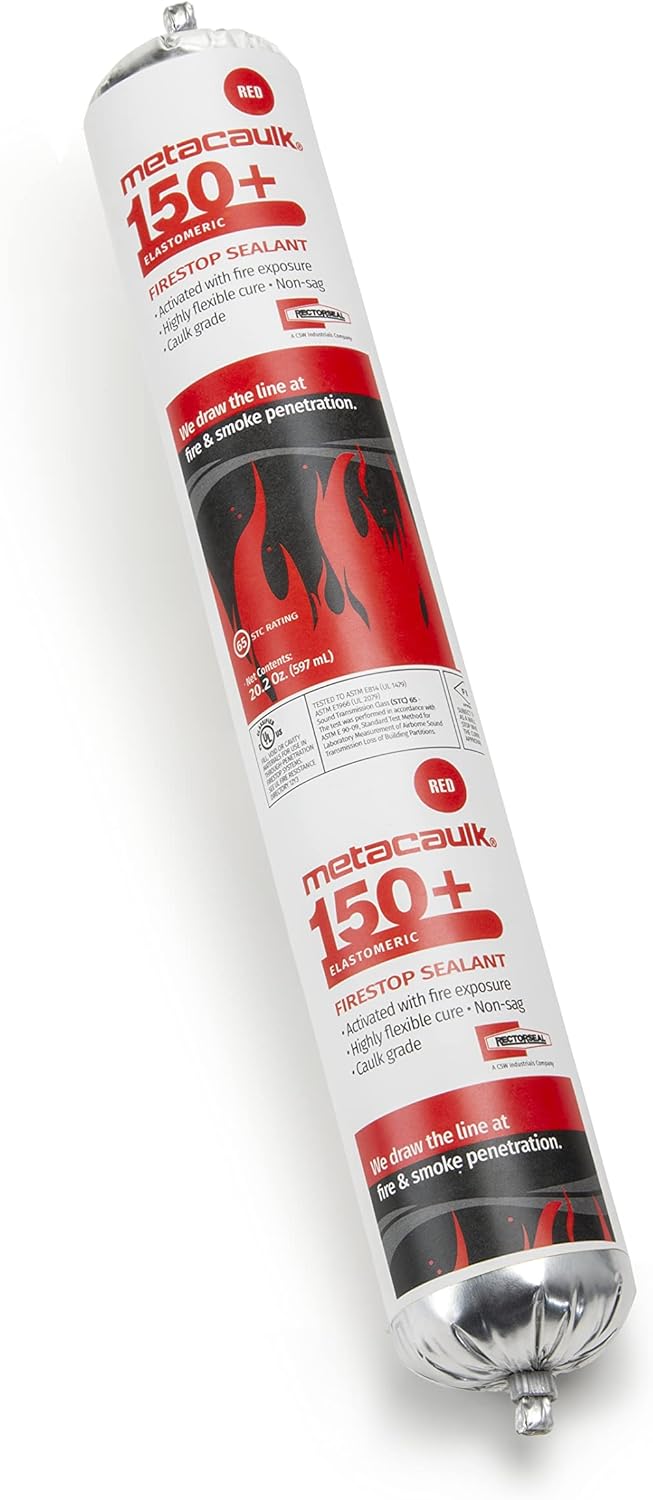 Rectorseal 66385 20.2-Ounce Sausage Pack Metacaulk Mc 150+ Firestop Sealant