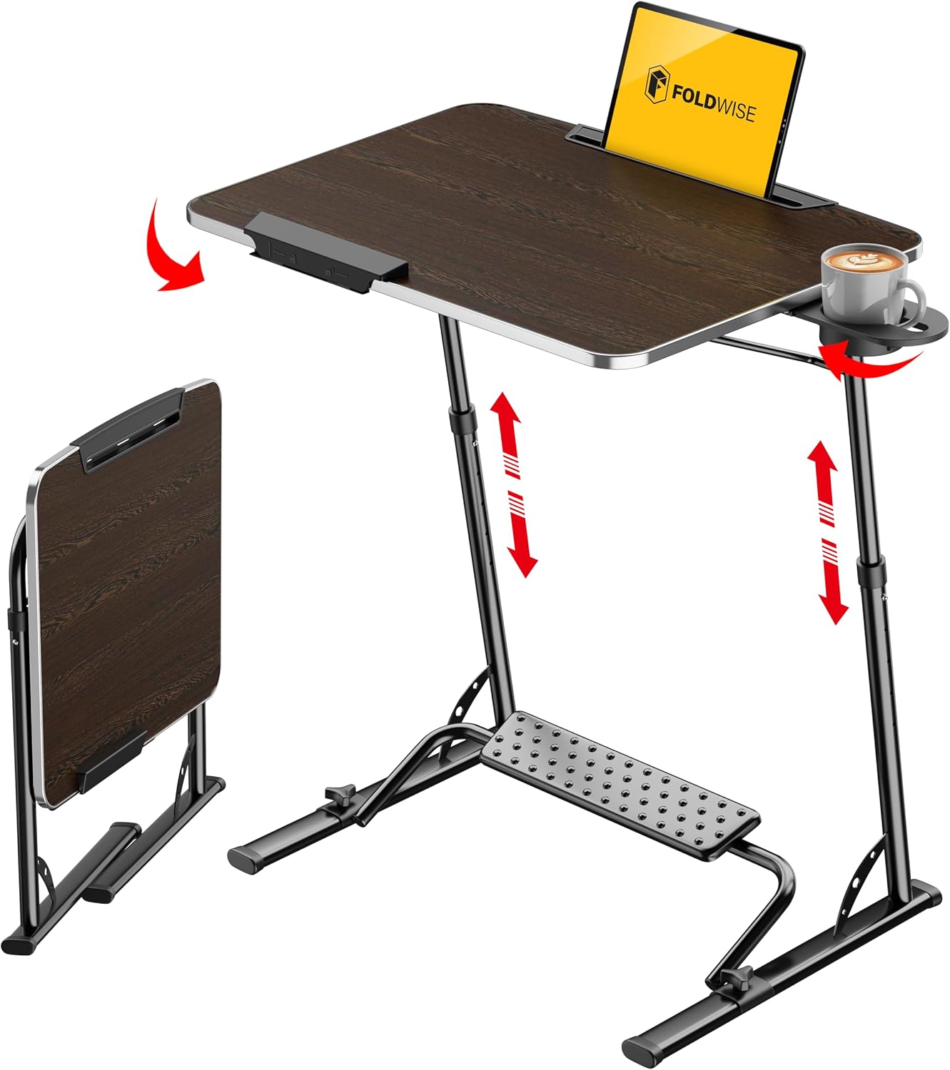 FoldWise Folding Laptop Table for Sofa, Sturdy Work & Dinner Portable Desk