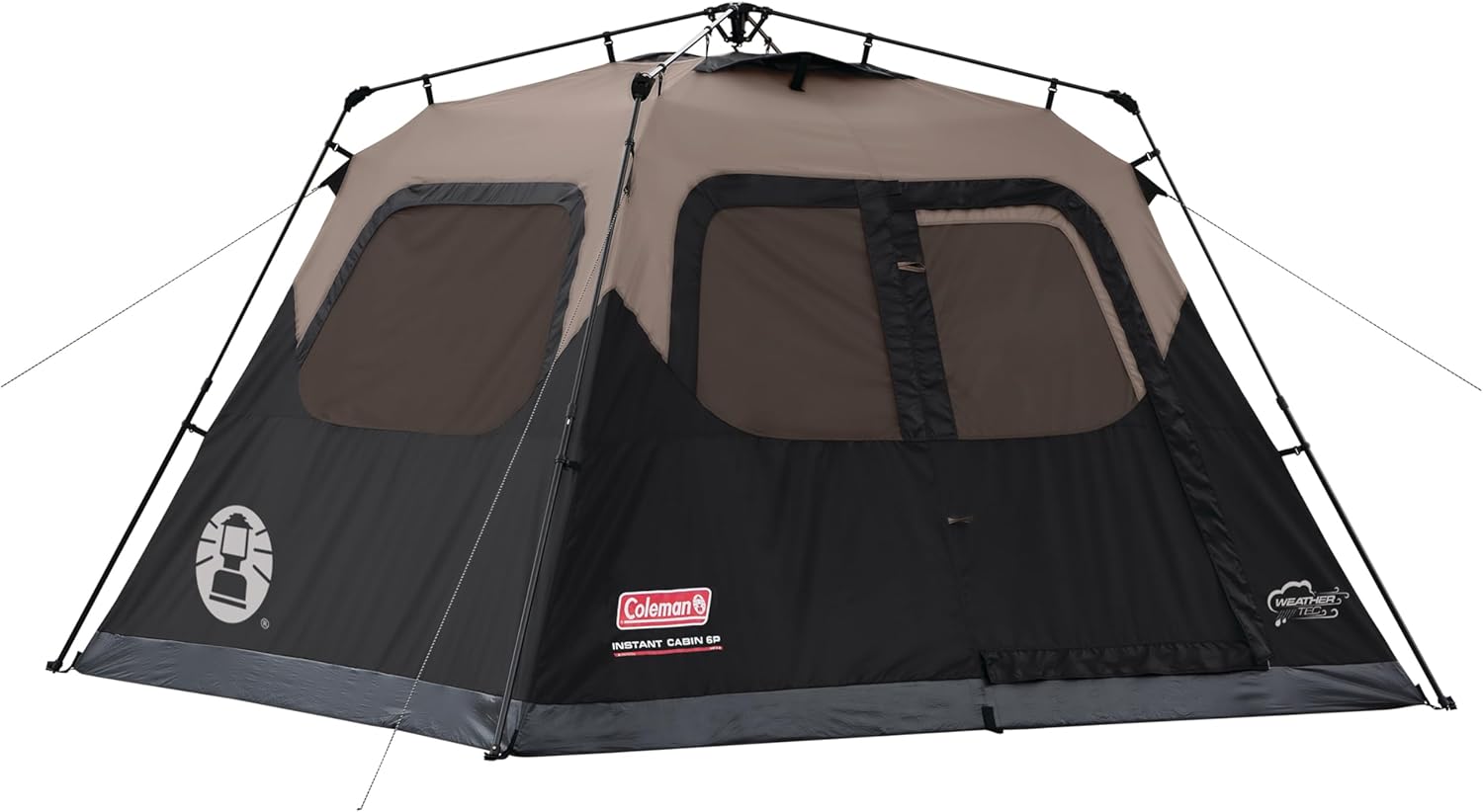 Coleman Instant Tent with 1-Minute Setup, 4/6/8/10 Person Tent with Pre-Attached Poles, Air Vent, & Carry Bag