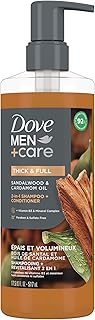 Dove Men+Care 2-in-1 Shampoo + Conditioner Sandalwood & Cardamom Oil for Thick & Full Hair, + Vitamin B3 & Mineral Complex, 17.5 oz