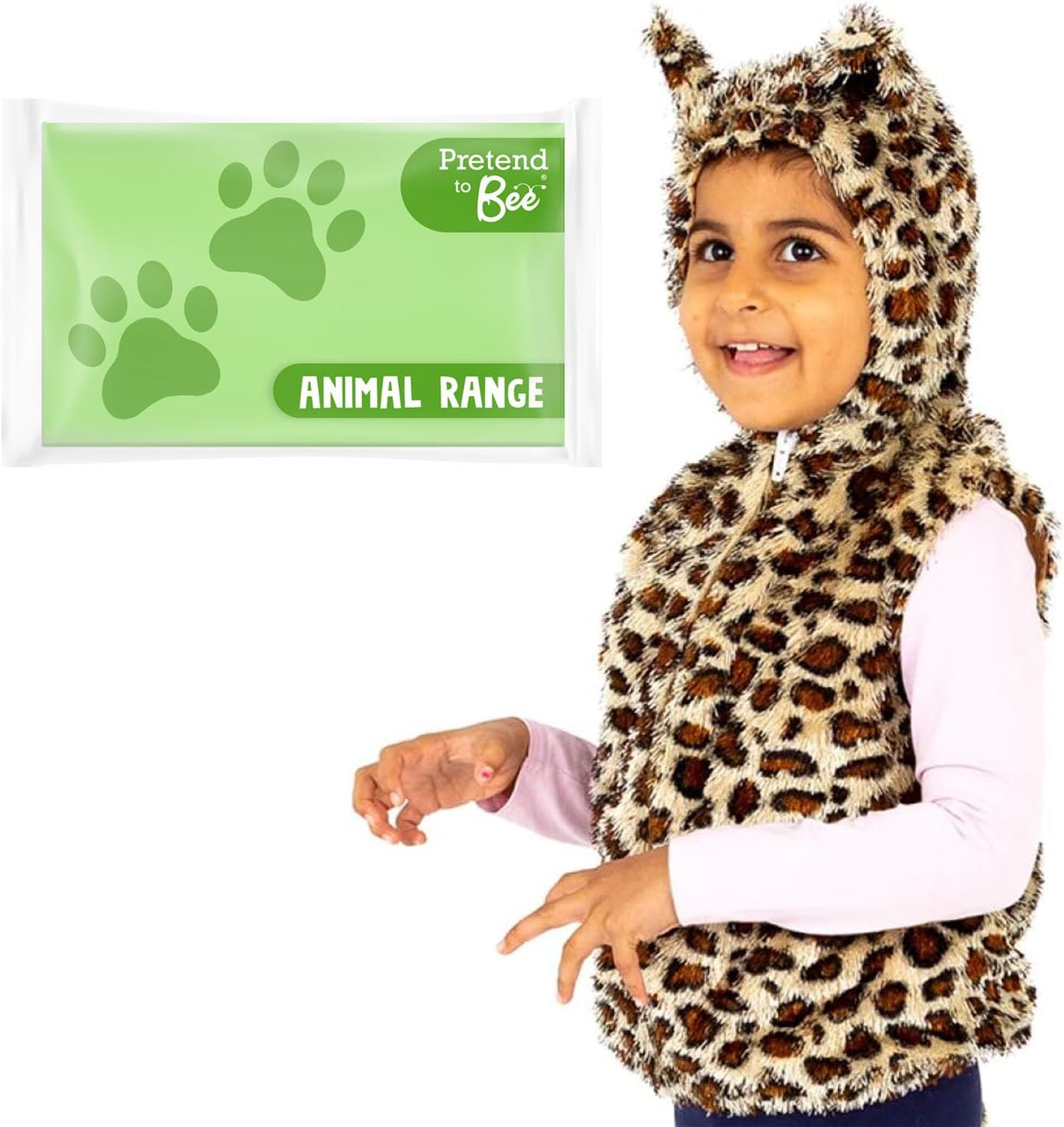 PRETEND TO BEE Leopard Wild Animal Dress Up Costume for Kids, 3-7 Years