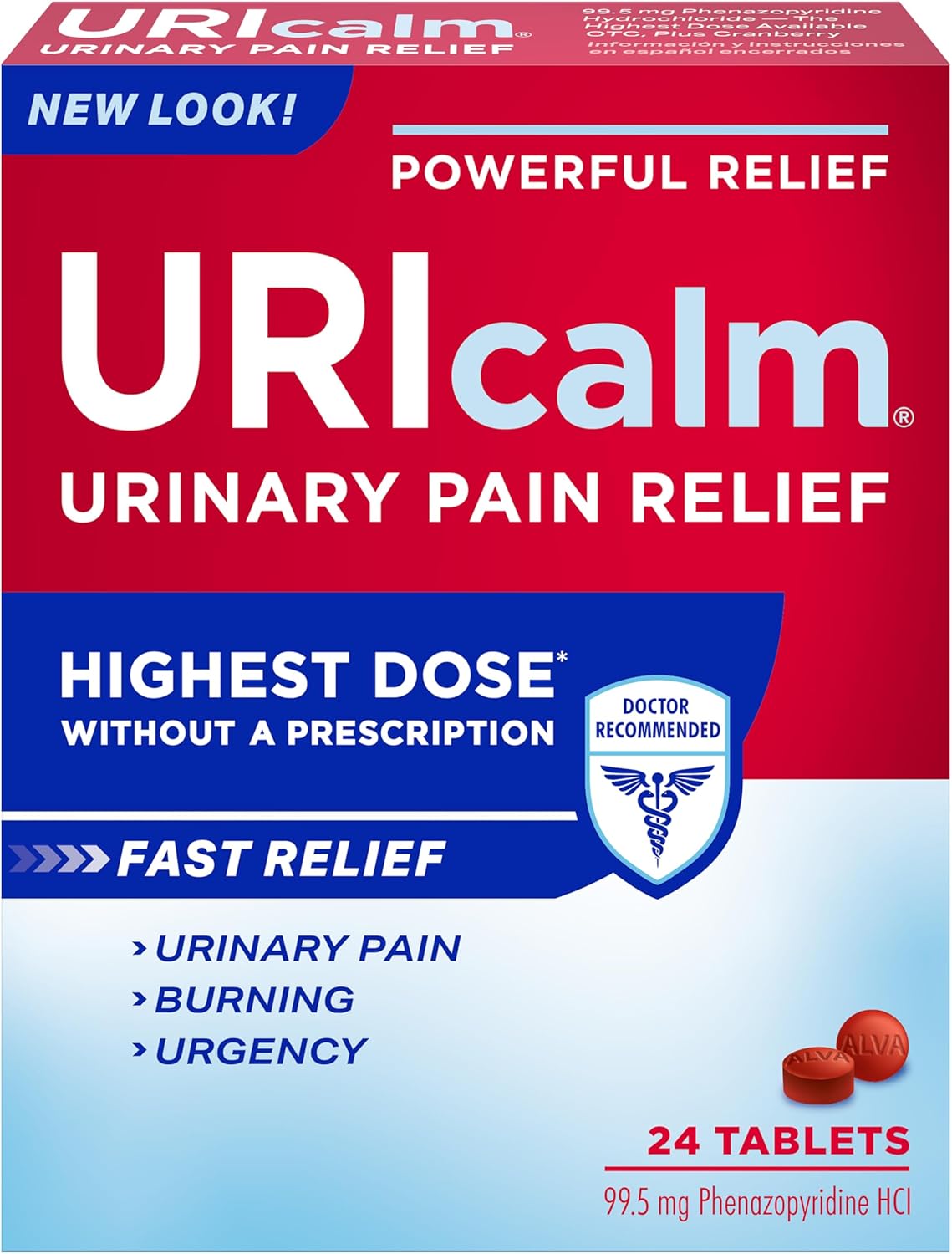 Uricalm Max - Maximum Strength - Prompt Relief of UTI Pain, Burning, Urgency & Increased Frequency - 24 Count