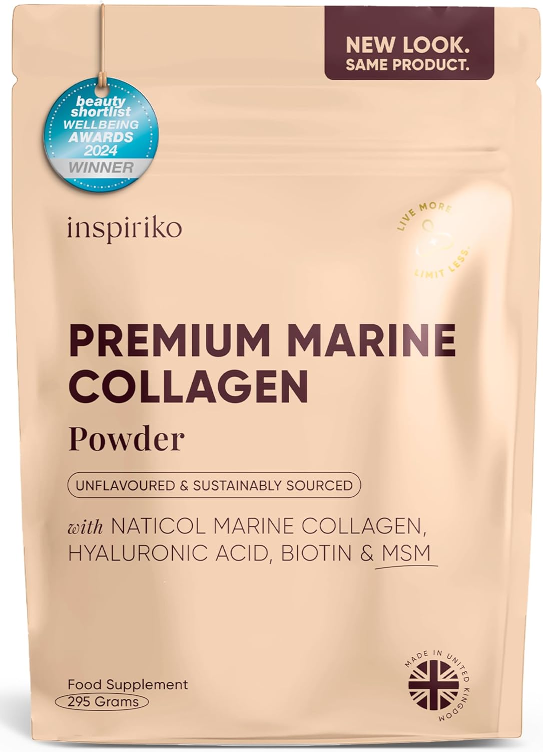 Marine Collagen Powder for Women - Marine Collagen with Hyaluronic Acid, Vitamin C, Biotin & MSM. Hydrolyzed Peptides Backed by 6 Clinical Studies, 30 Servings