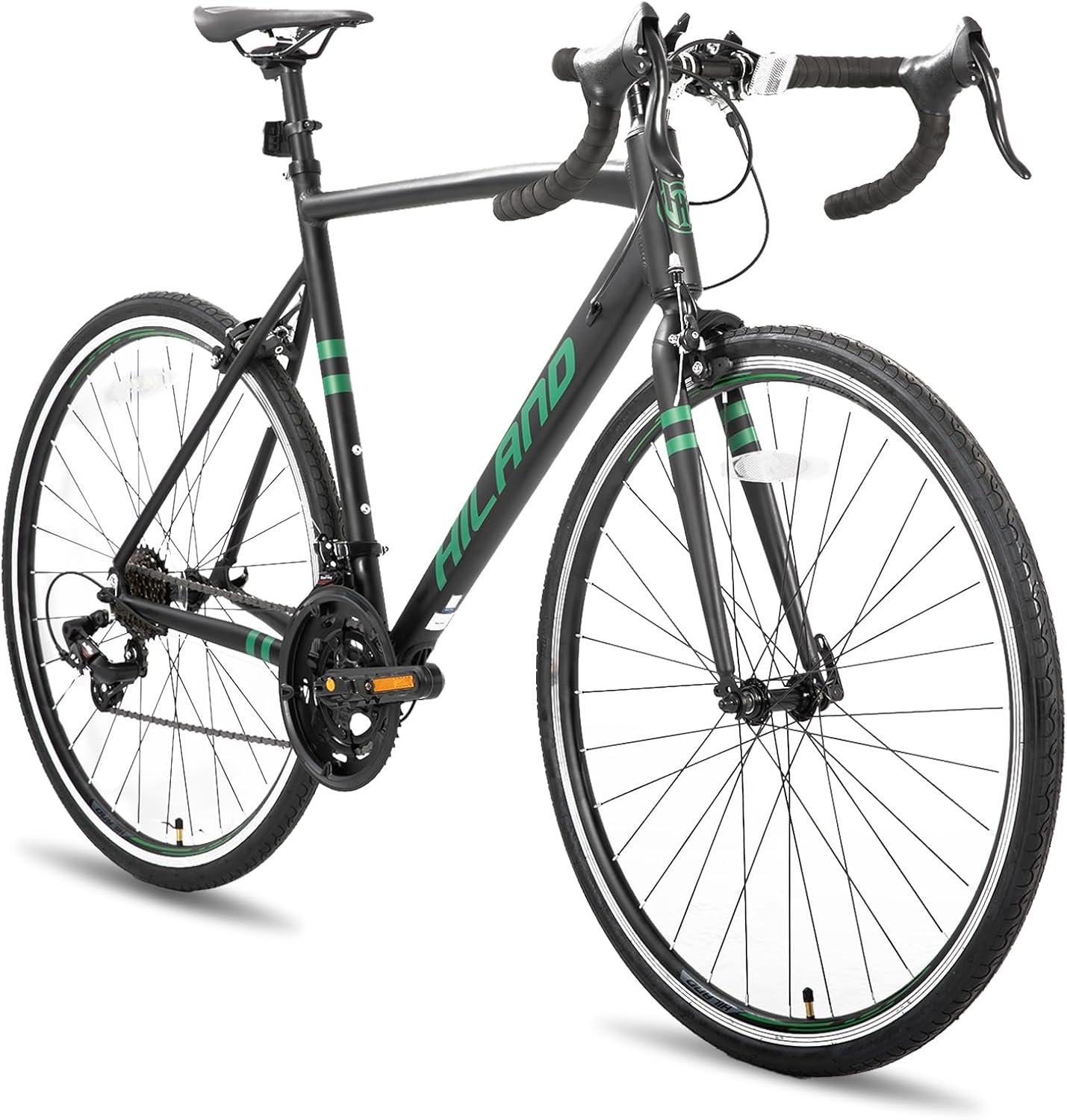 HILAND 700c Road Bike 14 Speed, Aluminum Frame Racing Bike, City Commuter Bicycle for Men Women