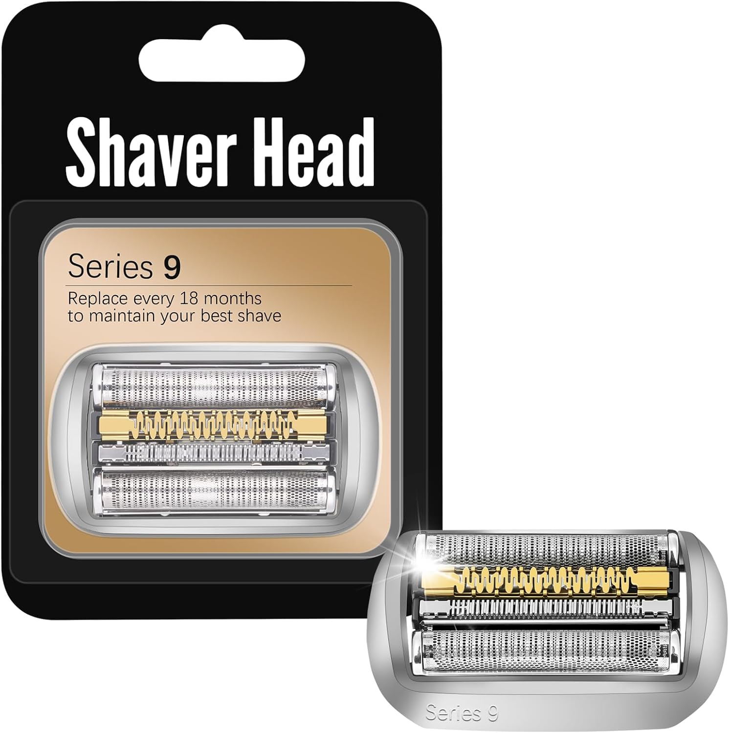 AOOWU 92M Replacement Head Compatible with Braun Series 9, Compatible with Braun Series 9 Shaver Foil Grill for 9030s 9040s 9050cc 9070cc 9075cc 9095cc 9090cc 9093s 9240s 9242s 9290cc 9295cc to 9299s