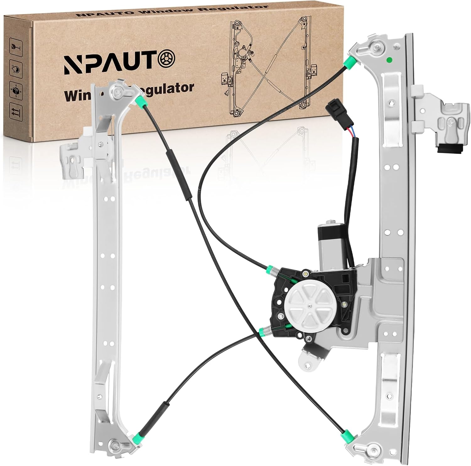 Front Passenger Side Power Window Regulator with Motor fit for 2002-2009 Chevy Trailblazer EXT, GMC Envoy XL XUV, 2004-2007 Buick Rainier, 2003-2008 Isuzu Ascender, Olds Bravada, Saab 9-7X, Right