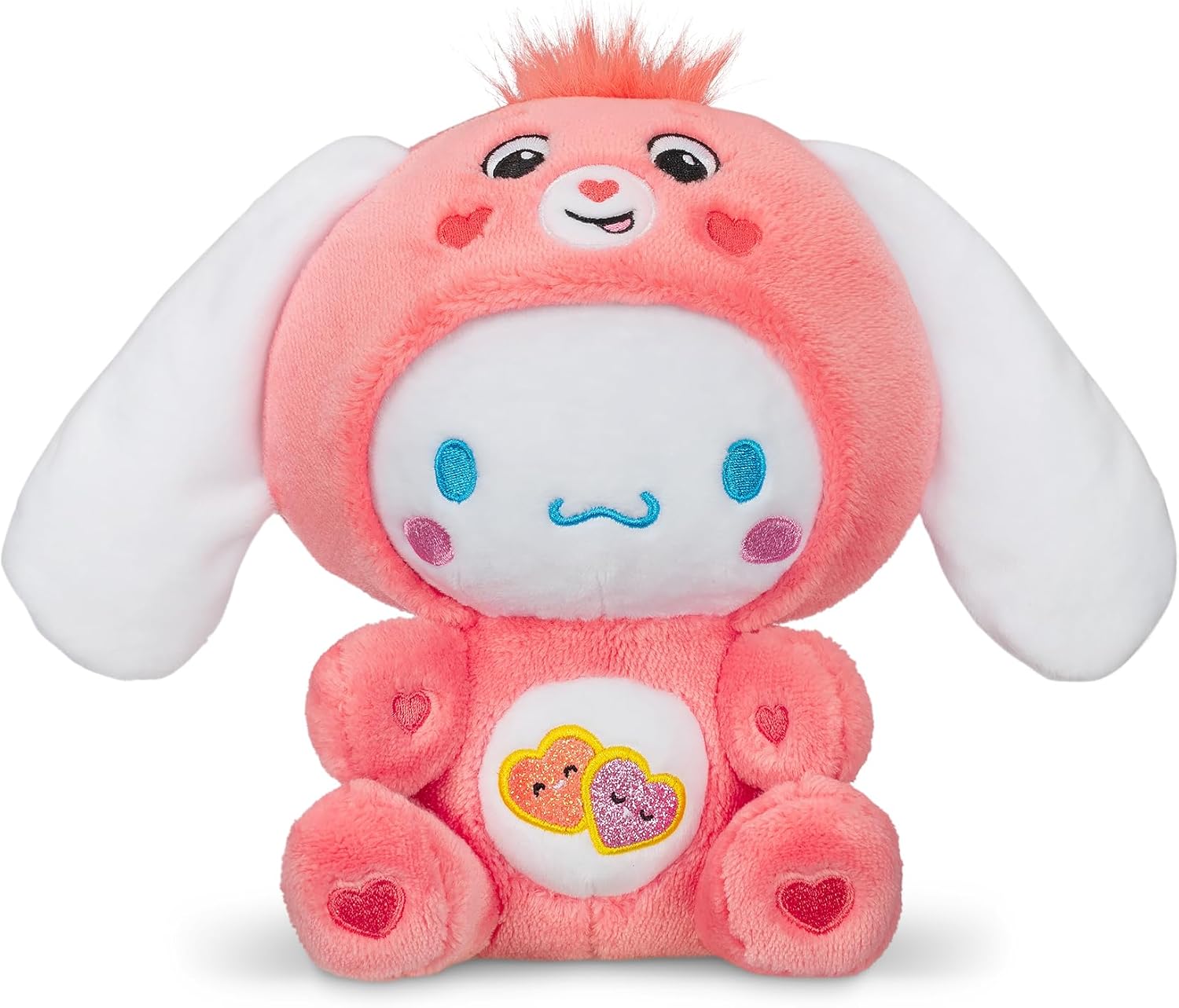 Cinnamoroll Dressed As Love-a-Lot Bear 8" Fun-Size Plush, Pink - Soft, Huggable Bestie! – Good for Girls and Boys, Employees, Collectors, Ages 4+