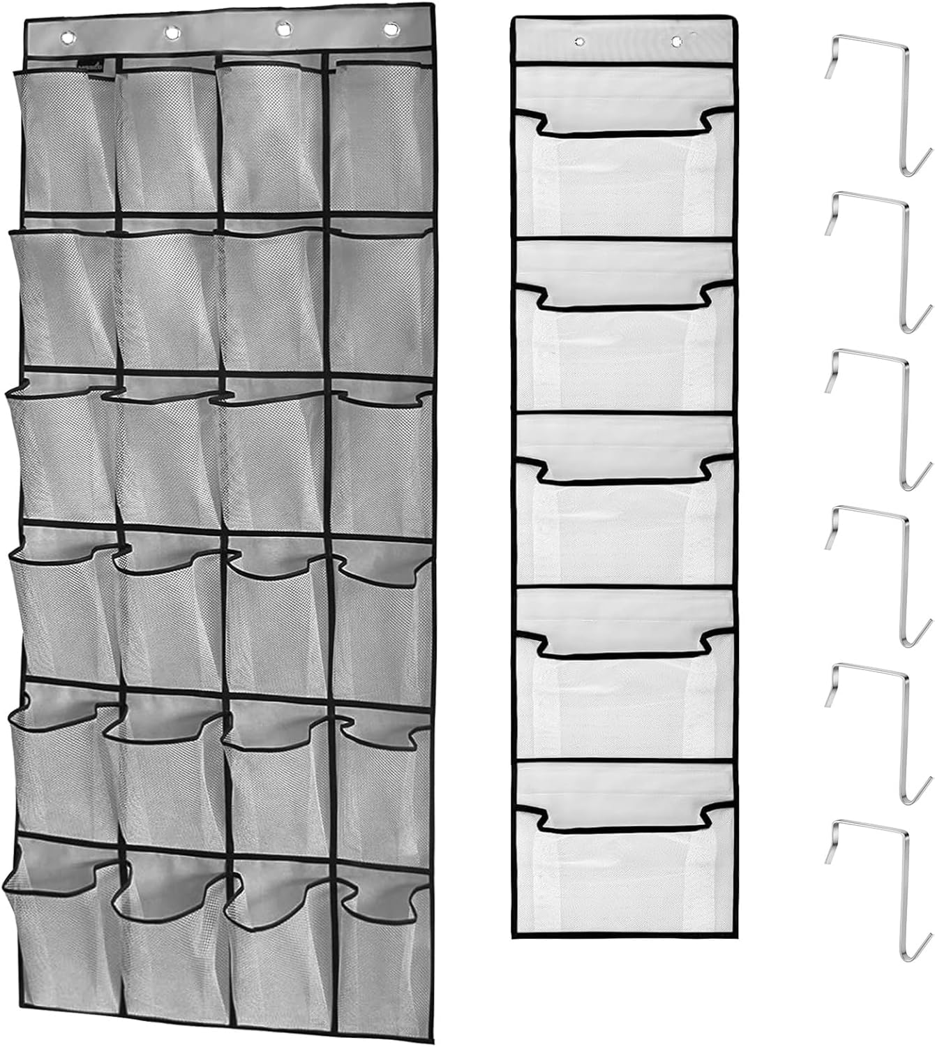 Shoe Storage Hanging Shoe Organiser Hanging Shoe Storage for Doors with 6 Stainless Steel Hooks for Shoes Clothes Bottles Kitchen Bedroom Bathroom