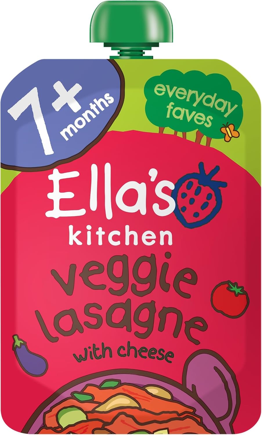Ella's Kitchen Stage 2 Veggie Lasagne 7+ Months, Single, 130g (Pack of 6)