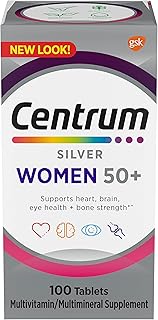 Centrum Silver Women's Multivitamin for Women 50 Plus, Multivitamin/Multimineral Supplement with Vitamin D3, B Vitamins, Non-GMO Ingredients, Supports Memory and Cognition in Older Adults - 100 Ct