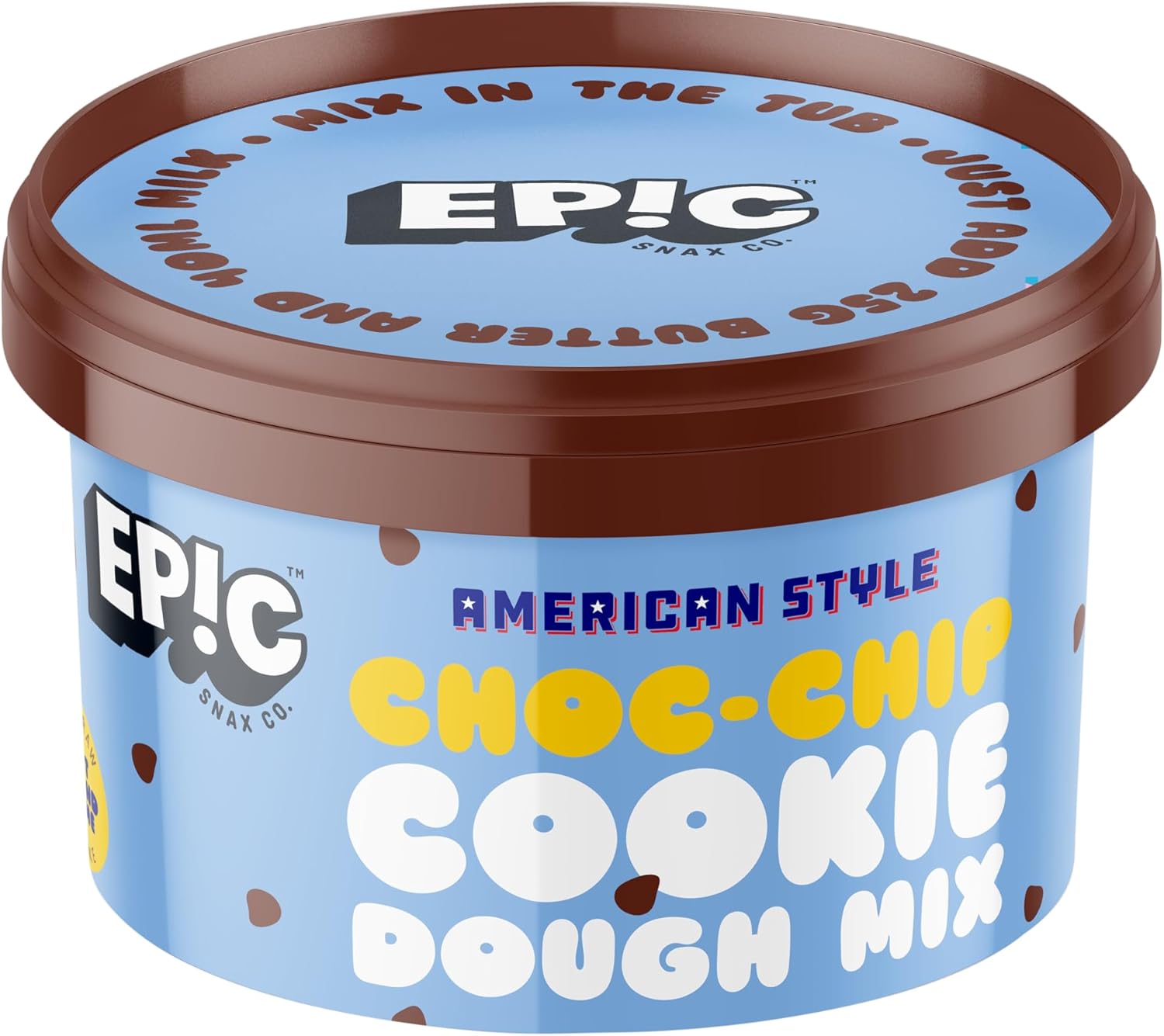 EPIC SNAX CO American Style Chocolate Chip Cookie Dough Mix Bake Delicious Vegan Friendly Dairy Free Cookies at Home 125 g (Pack of 1)