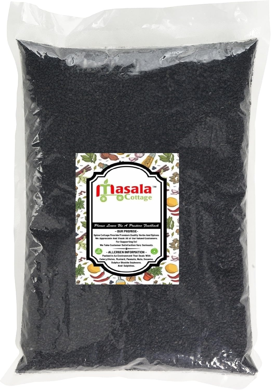 Black Sesame Seeds Premium Quality By Masasla Cottage 50g-1.9kg (200g)