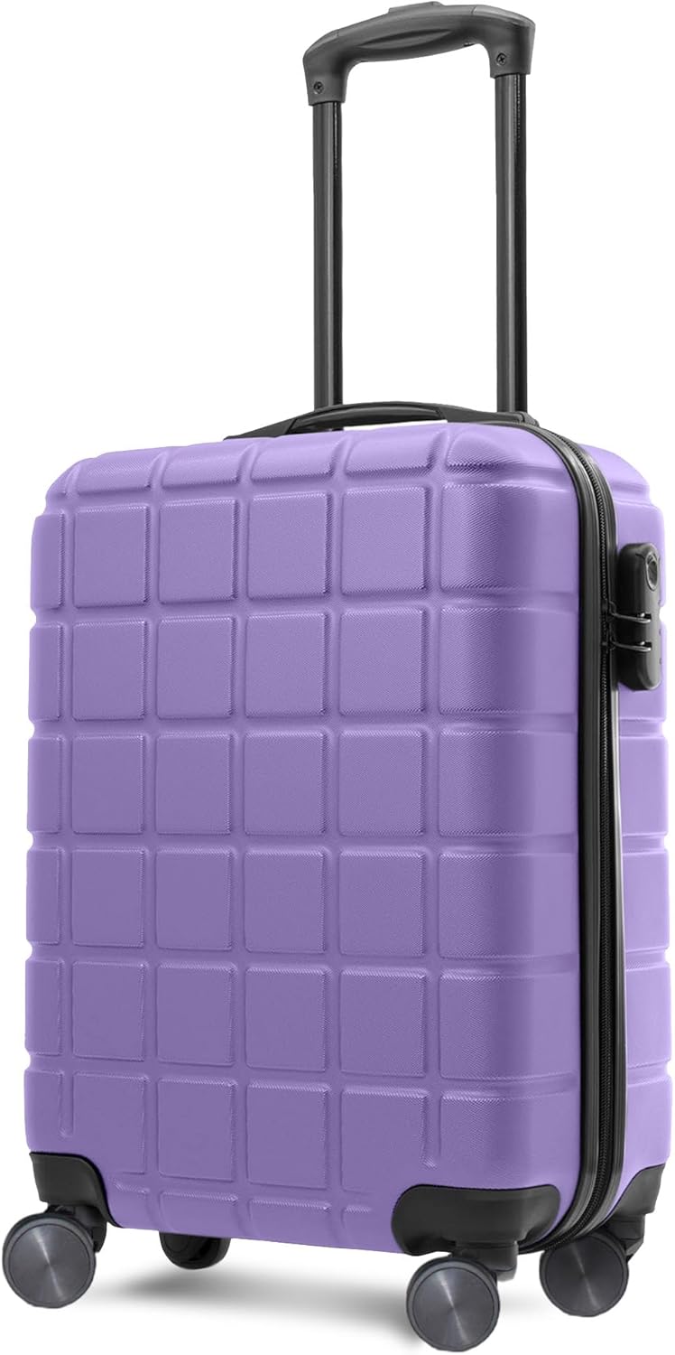 AVIO Atlas 52cm Cabin Suitcase – Lightweight Carry-On Luggage with Spinner Wheels, Telescopic Handle & Lock – Airline-Approved Cabin Bag for Ryanair, easyJet, BA & More