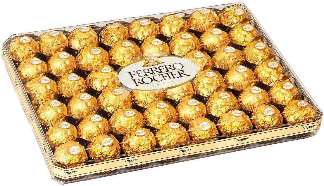 Ferrero Rocher Collection, Fine Hazelnut Milk Chocolates, 48 Count