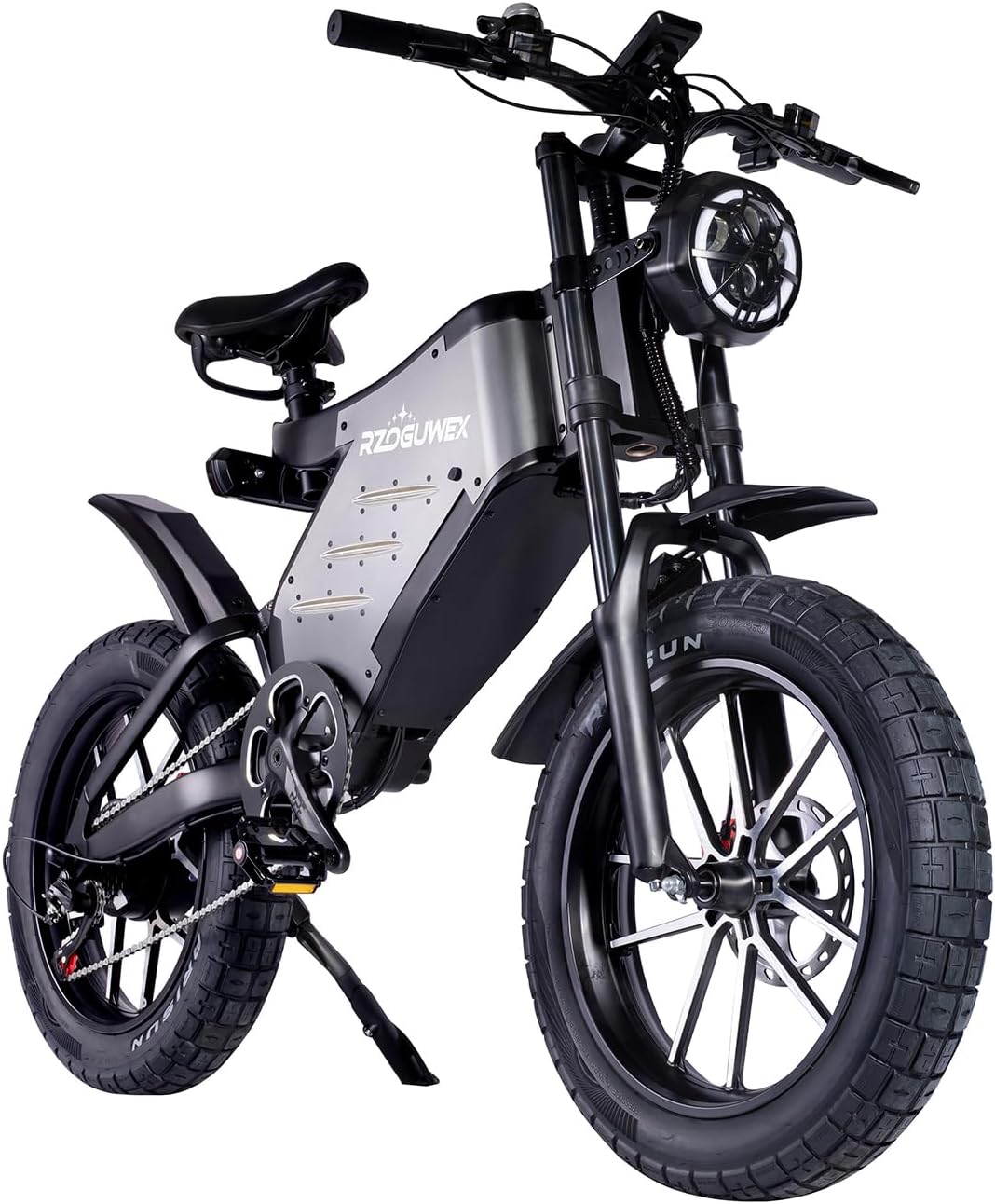 RZOGUWEX Electric Bicycle，20 Inch Off-Road EBIKE for Adults with 48V 25AH Detachable Lithium Ion Battery, Forged Mags Wheel with Dual Hydraulic Disc Brake