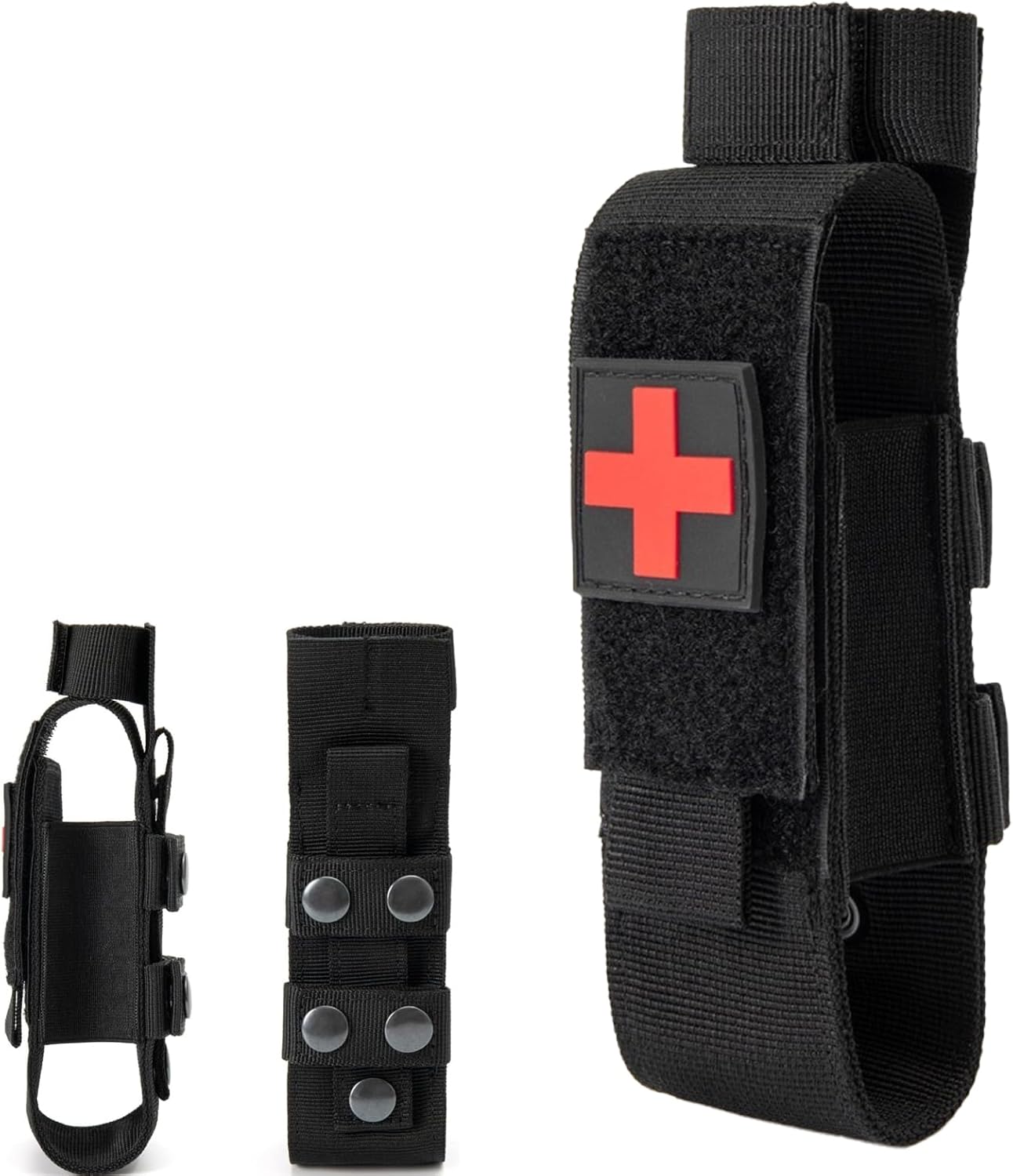 Tactical Molle Tourniquet Holder, Tourniquet Pouch, Nylon, Water-Resistant, for Outdoor Sports, Camping, Hiking, Climbing, First Aid, Emergency, EDC, Survival Gear, Police, Military, First Responders