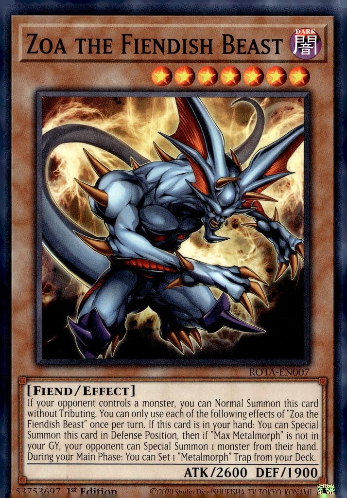 Zoa The Fiendish Beast - ROTA-EN007 - Common - 1st Edition